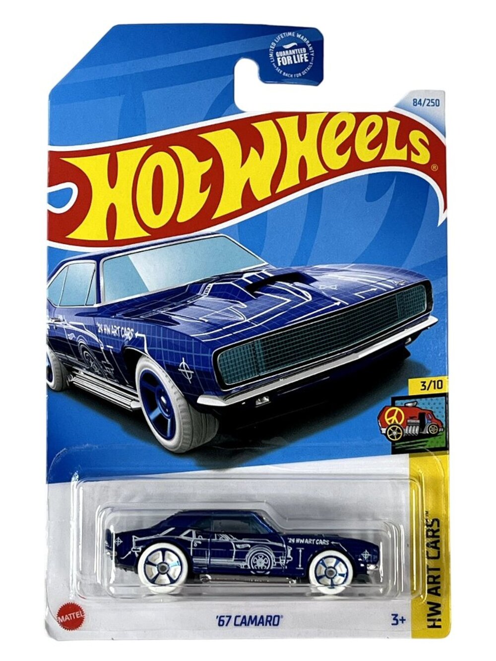 Hot Wheels 67 Camaro Art Cars 3/10 Blue Graffiti 2021 1:64